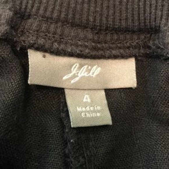 J. Jill Linen Pants Black Drawstring 4 - Picture 2 of 3